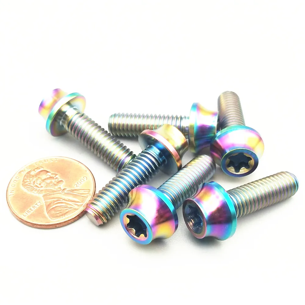 Титановые болты M6 DIY Ti Болт для V тормоза золото несколько цветов коническая