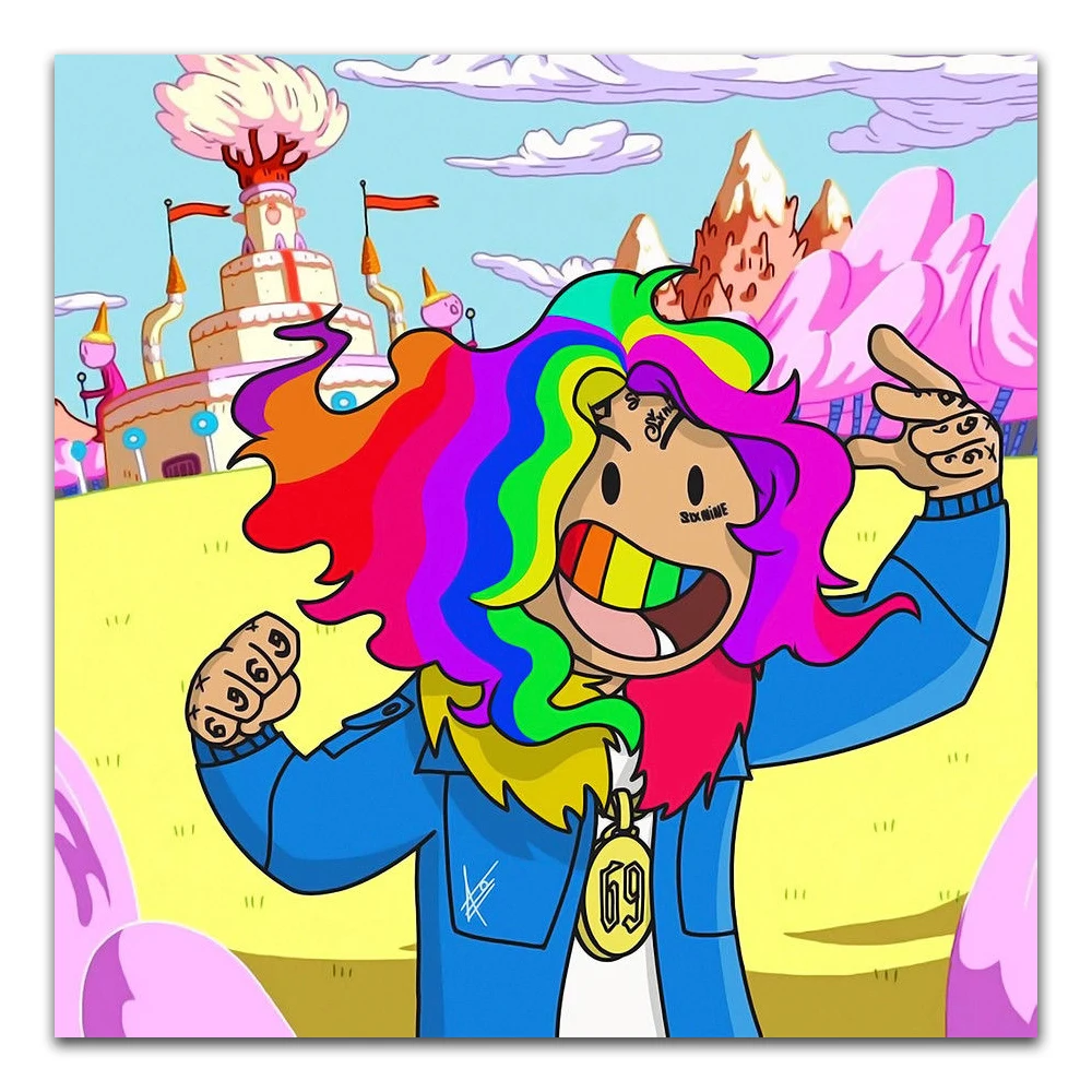 Z0028 Плакаты и принты 6ix9ine Day69 рэп в стиле хип хоп 2018 Обложка альбома художественный