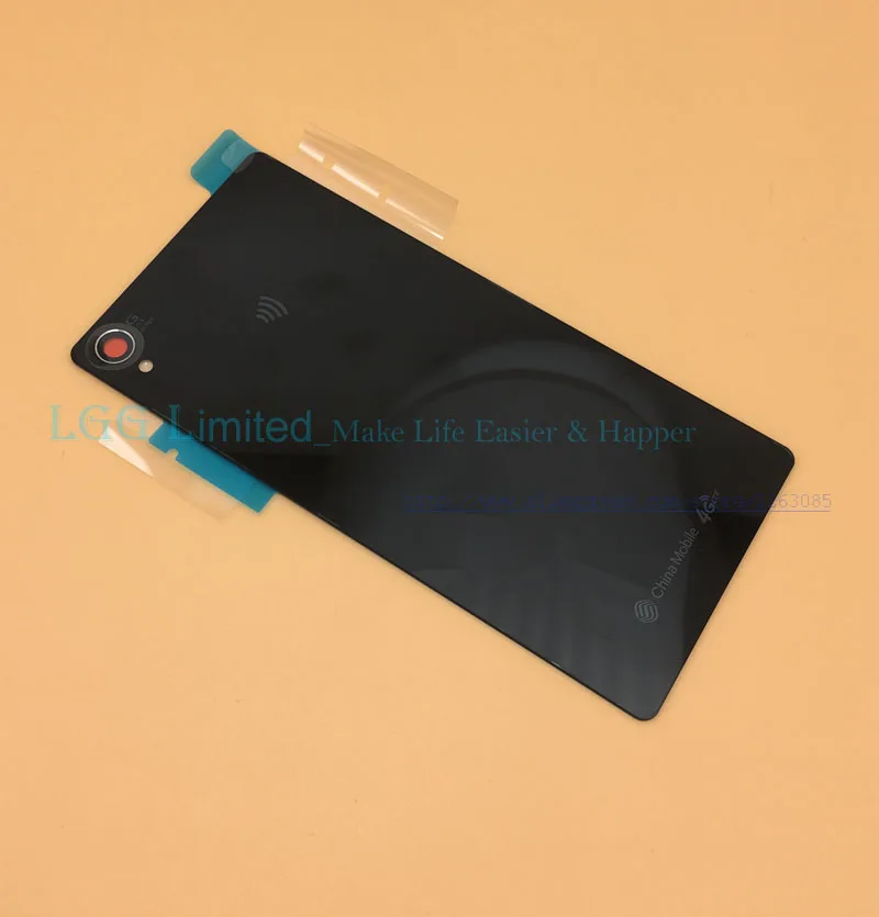 Для sony Xperia Z3 Dual SIM(4G версия) Задняя стеклянная крышка корпус батарейного отсека и двойная наклейка запасные части