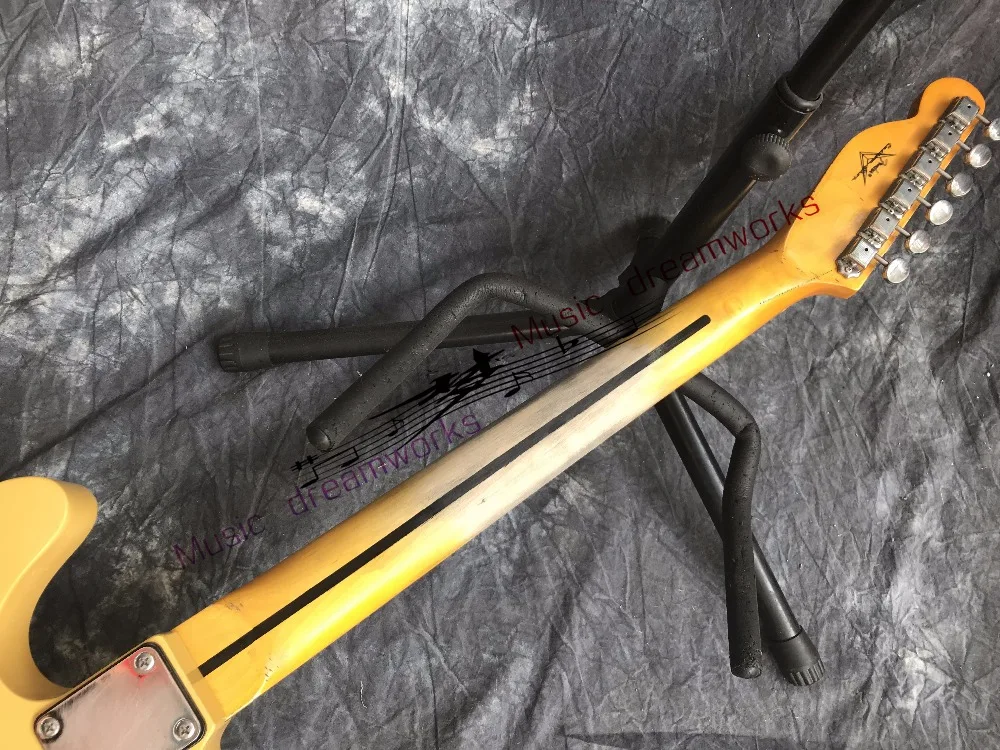 Китай firehawk электрогитара TL классический желтый цвет ручной работы остается старая гитара