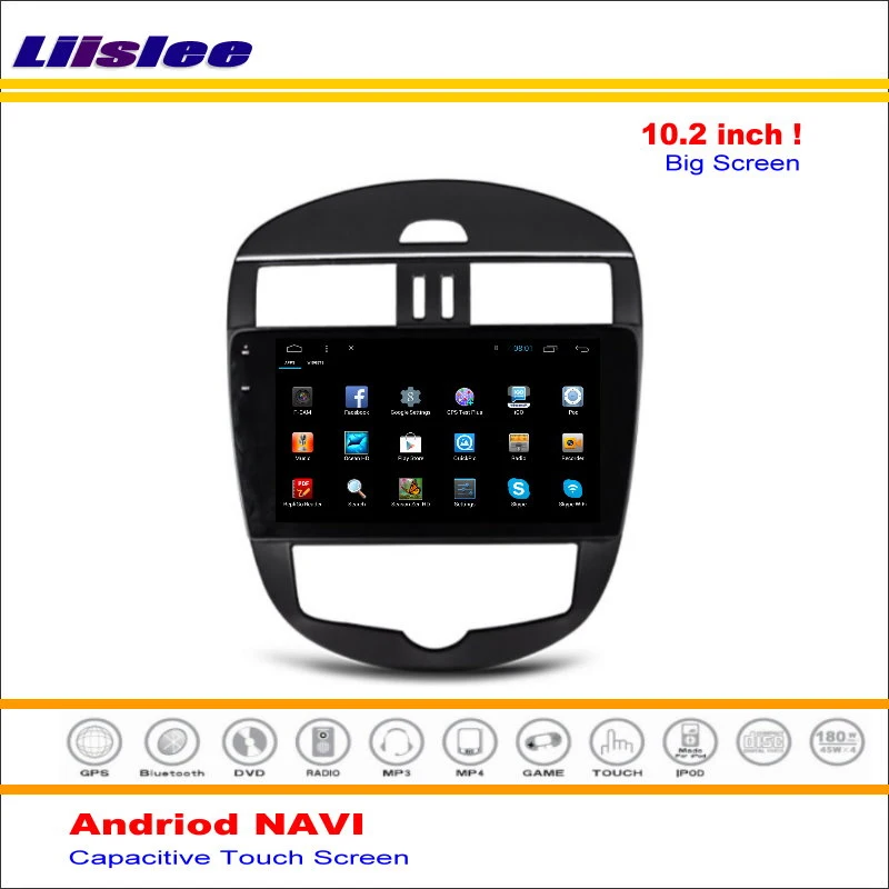 Best Liislee Car Android GPS Navigation System For Nissan Tiida ( C12 ) / Pulsar ( C13 ) 2011~2016 Radio Multimedia ( No DVD Player ) 2