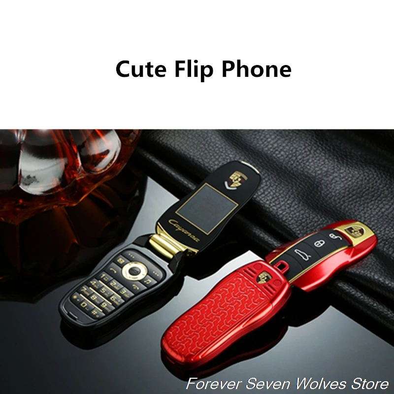  Original Newmind F15 Plus Mini Flip Phone Car Key Chain Model Dual SIM Cellphone Bluetooth Dialer M
