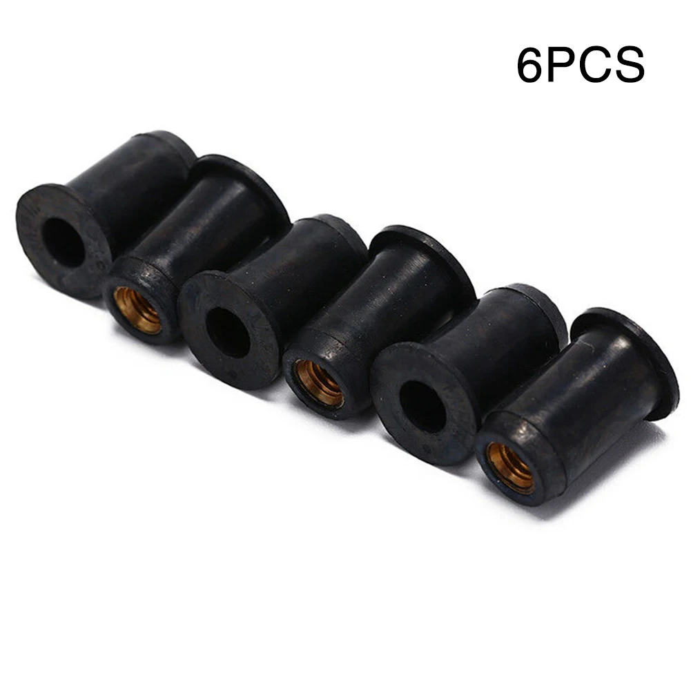 

6pcs Well Nuts Rivet Kayak Windshield Screw Accessories Rubber Black Boats Canoe Jack Waterproof Blind Fastener Fishing