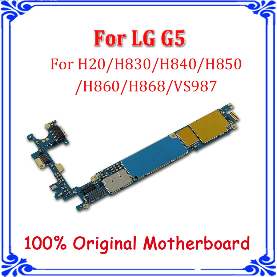 Для LG G5 H820 H830 H840 H850 H860 H868 VS987 H831 H845 оригинальная материнская плата разблокировка с