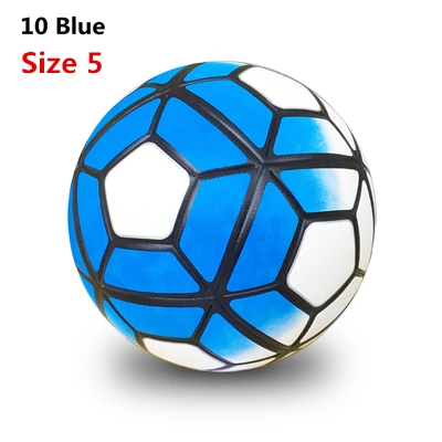 Профессиональный футбольный мяч, официальный размер 4, размер 5, футбольные шары из ПУ, тренировочный футбольный мяч для игры в футбол - Цвет: 10 Blue size 5