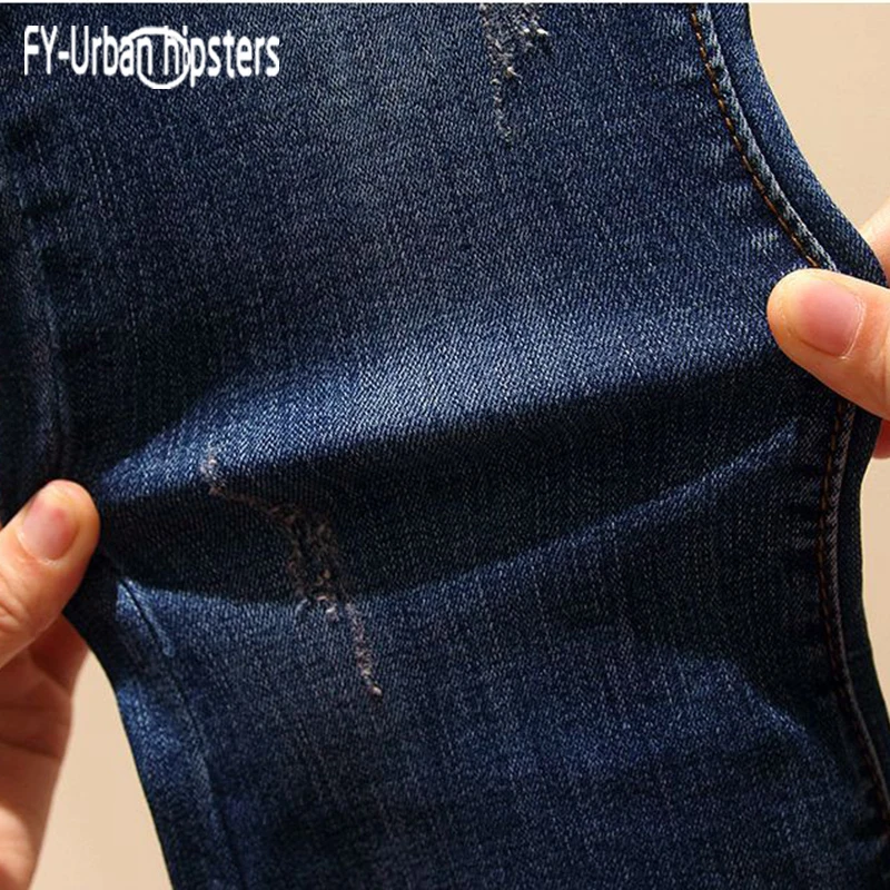 Женские джинсовые брюки-клеш, нестандартные джинсы для женщин,, корейские тонкие брюки длиной до щиколотки, эластичные штаны со средней талией, джинсы с кисточками Harajuku