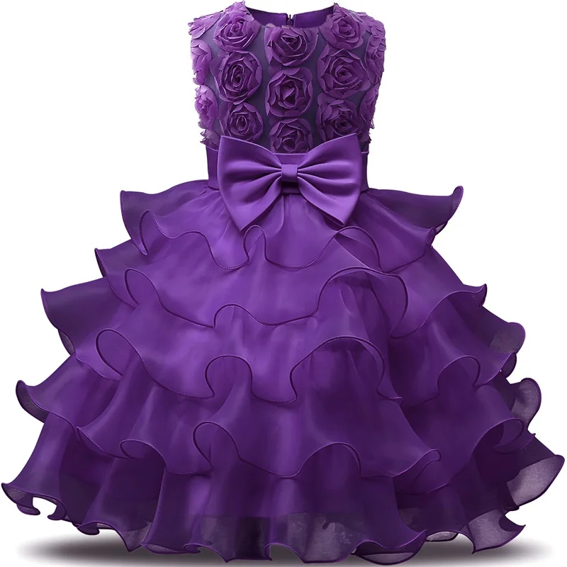 Платье для девочек; Детские платья без рукавов для девочек; одежда Вечерние платья принцессы для дня рождения на возраст 5-8 лет новогодние платья для крещения; Vestidos Nina - Цвет: As Picture