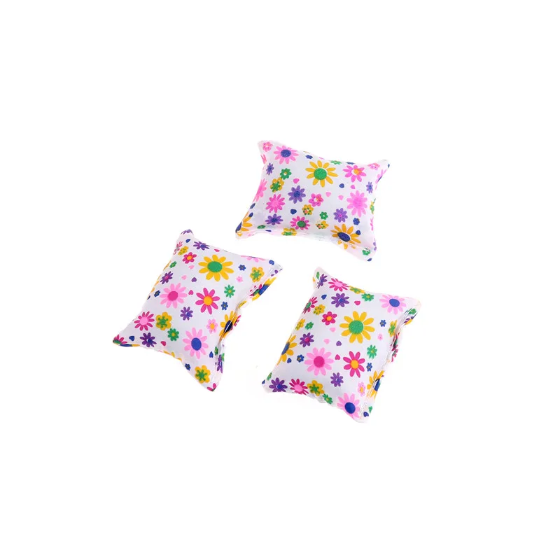 3 шт. плюшевая мягкая мебель подушки для куклы Барби Кукольный диван Кукольный дом мини-подушка играть с цветочным принтом детские игрушки