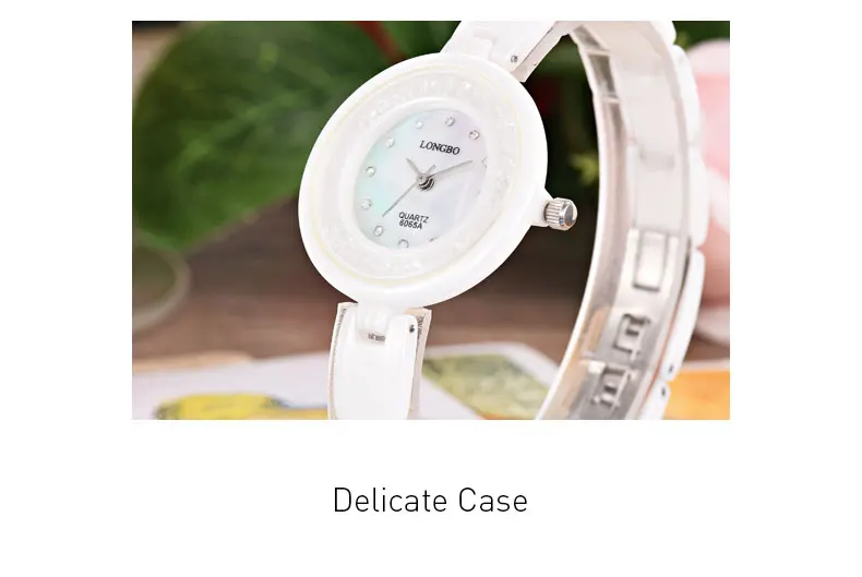 Женские часы от бренда LONGBO, роскошные модные повседневные женские наручные часы с керамическим ремешком, водонепроницаемые часы Relogio Feminino Reloj Mujer