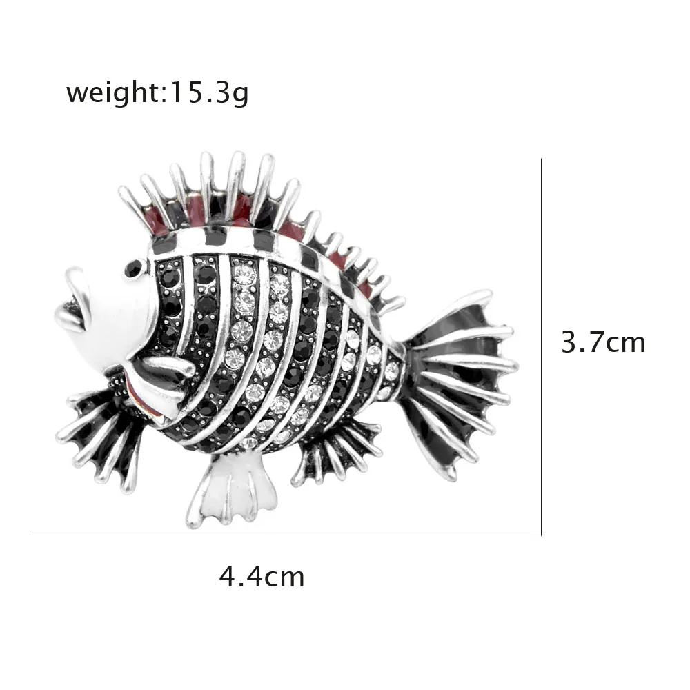 Женская брошь в виде тропической рыбки CINDY XIANG, яркое украшение в виде рыбки с эмалью и стразами, роскошный аксессуар для пальто, платья, отличный подарок