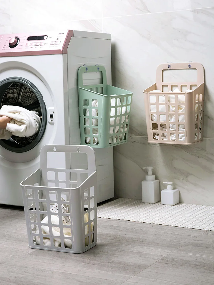 

Folding Wall Hanging Hamper Storage Basket Bathroom Laundry Basket Cloth Organizer Toy Storage Box Dirty Clothes Organizer