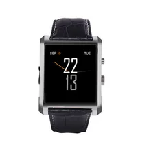 Neue Bluetooth Smart Uhr DM08 DM360 Smartwatch Luxus Leder IPS Business Armbanduhr Für Apple iPhone & Samsung Android-Handy