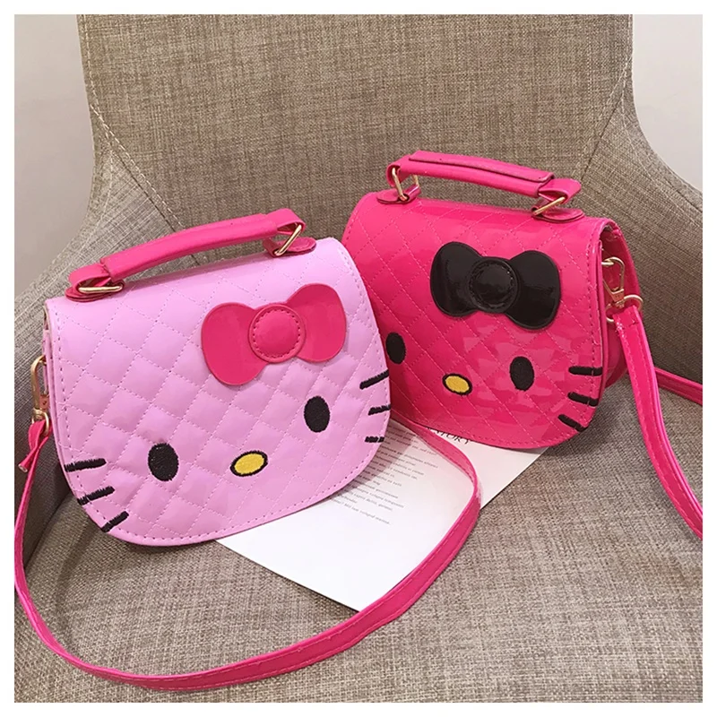 

Fashion Kitty Girls Cute Messenger Bag PU Leather Hasp Shoulder Bag Kids Fashion Portable Ladies Mobile phone Bags