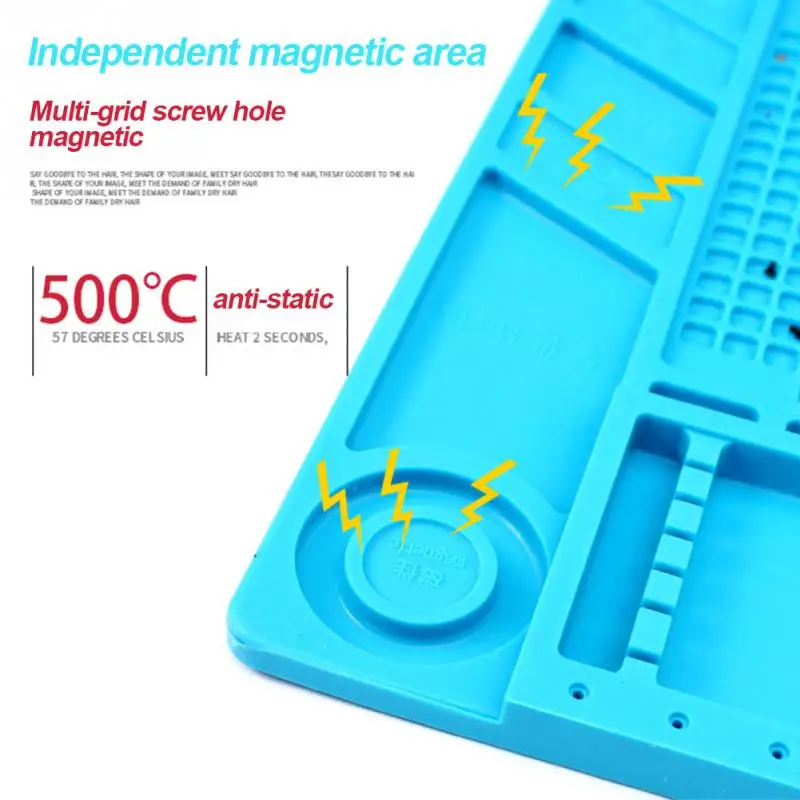 Коврик для пайки силиконовый Магнитный термостойкий Коврик для телефона инструменты для ремонта компьютера