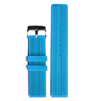 

20mm Ocean Blue Color Silicone Jelly Rubber Unisex Watch Band Straps WB1064U20JB