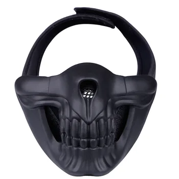 

Surwish New Skull Half Face Mask for Nerf/for Airsoft Outdoor Tactical Games Festival Activities with Black Green Tan Colors