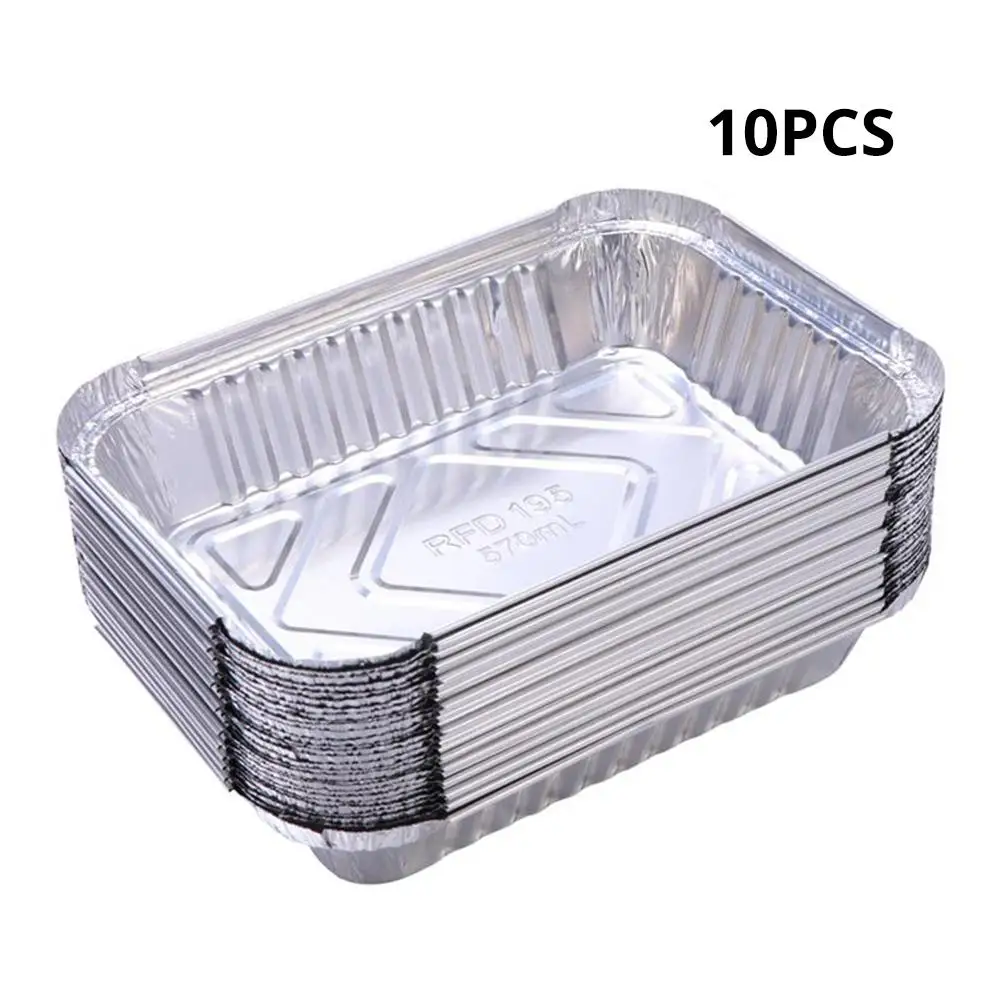

300ml Disposable BBQ Drip Pan Tray Aluminum Foil Tin Liners for Grease Catch Pans Replacement Liner Trays