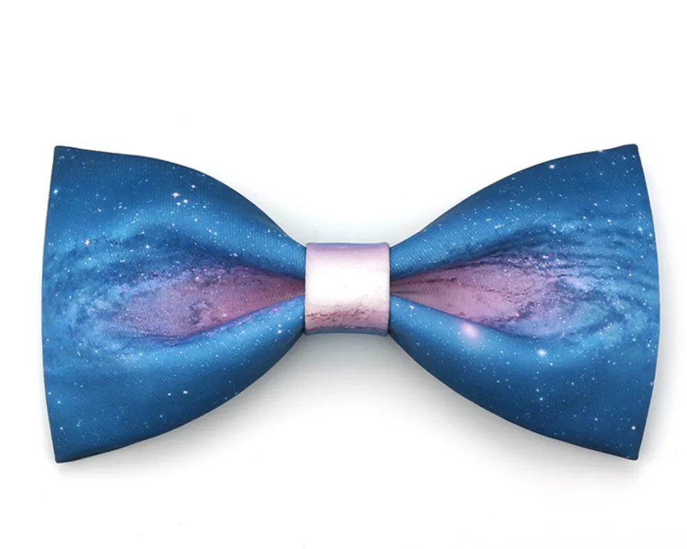 

2019 Fashion Women Bow Tie Female Print Bowtie Man Wedding Handmade Space Neckwear Male Mariage Designer Papillon Necktie