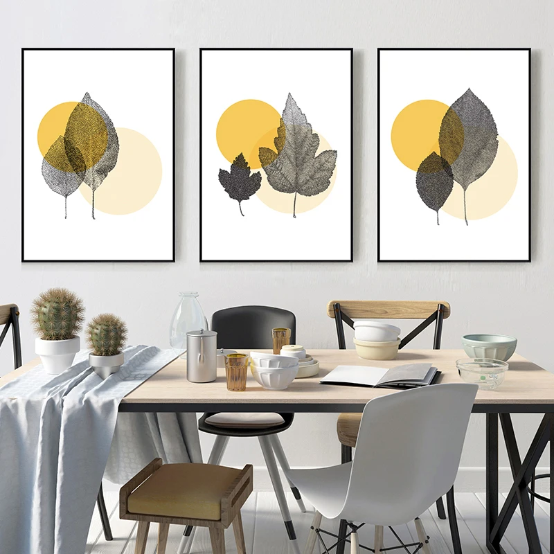 Leaf Canvas Art Prints Posters Abstract Maple Leaves Decorative Paintings Giclee For Home Living Room Office Wall Decor | Дом и сад