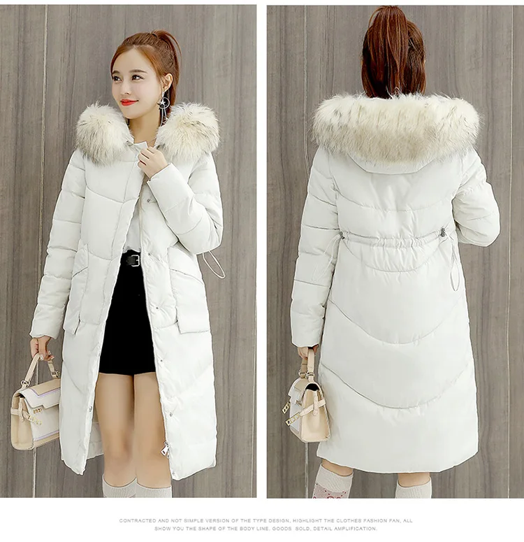 Women Parkas Long Winter Loose Cotton Coat Female Hooded Winter Jacket Women 2018 Women Winter Coat Korean Style LZ979 (12)
