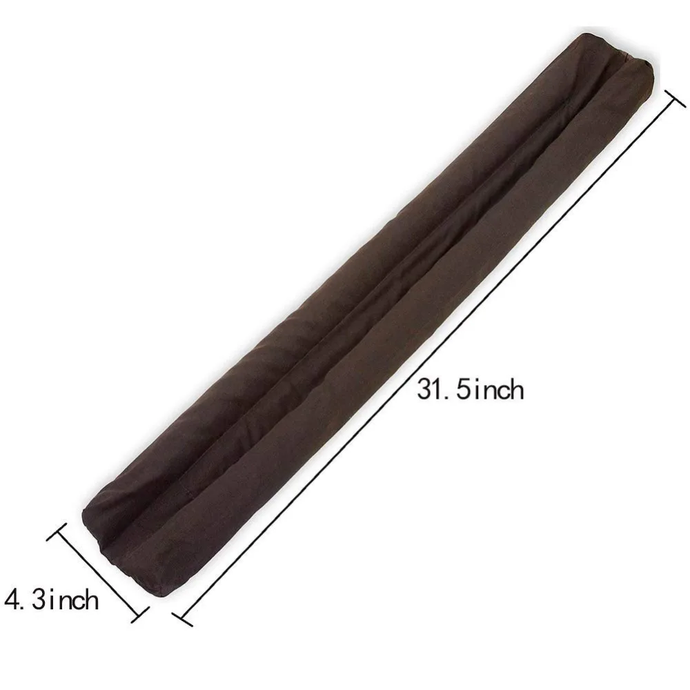 New Coming Brown Guard Stopper Twin Door Draft Dodger Energy Saving Protector Window Protector Doorstop Decor Useful