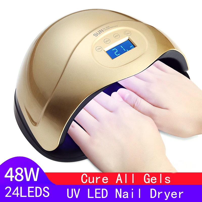 Sun5S Nail Dryer 48W LED UV Lamp Nail Dryer Fingernail Toenail Gel