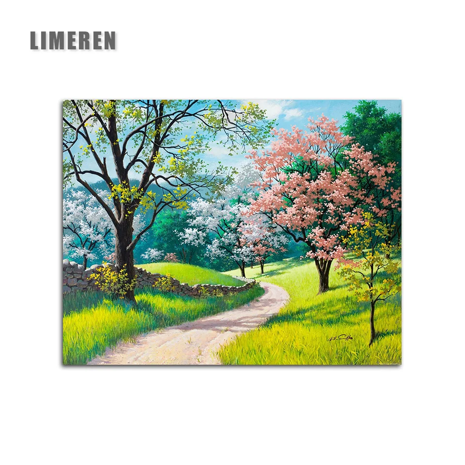 

Spring Natural Scene DIY Digital Painting Pictures Handpainted On Canvas Painting By Number For Unique Gift Living Room Wall Art