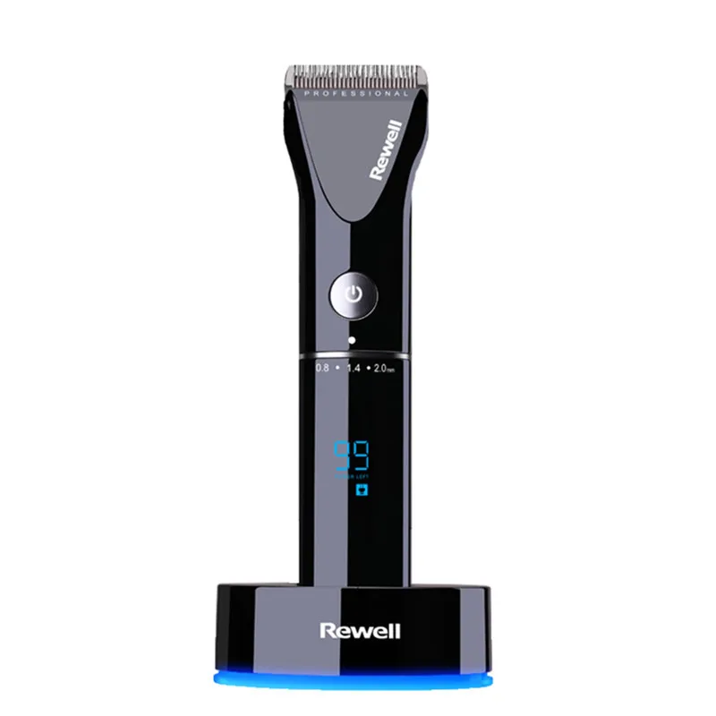 Professional Hair Clipper Rechargeable Trimmer Lithium Battery Titanium Alloy Blade Cutter Adjustable Comb Fine-Tuning 100-240V