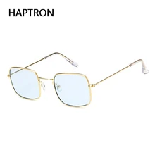 8 цветов прямоугольные квадратные синие линзы солнцезащитные очки для wo мужчин винтажные Ретро цветные очки мужские розовые желтые прозрачные линзы очки uv400