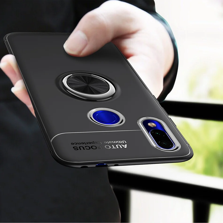 

For Redmi Note 7 6 5 Pro Ultra Slim TPU Case Fundas For Xaiomi Redmi K20/9T 7 S2 6 Pro Case 360 Ring Hide Stand Holder Cover