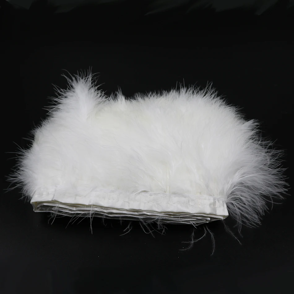 1 white marabou feather trims 1