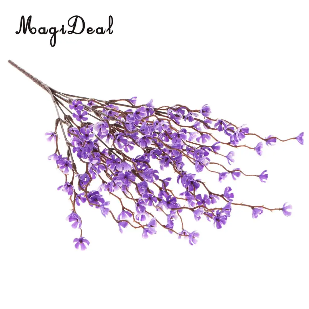 7 Forks Artificial Plum Blossom Branch Simulation Plastic Flower Branches Bouquets DIY Home Wedding Party Decor Art