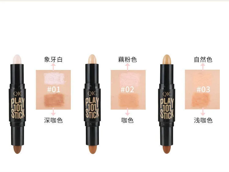 Lady Facial Highlight Foundation Base Contour Stick Beauty Make Up Face Powder Cream Shimmer Concealer Camouflage Pen Makeup