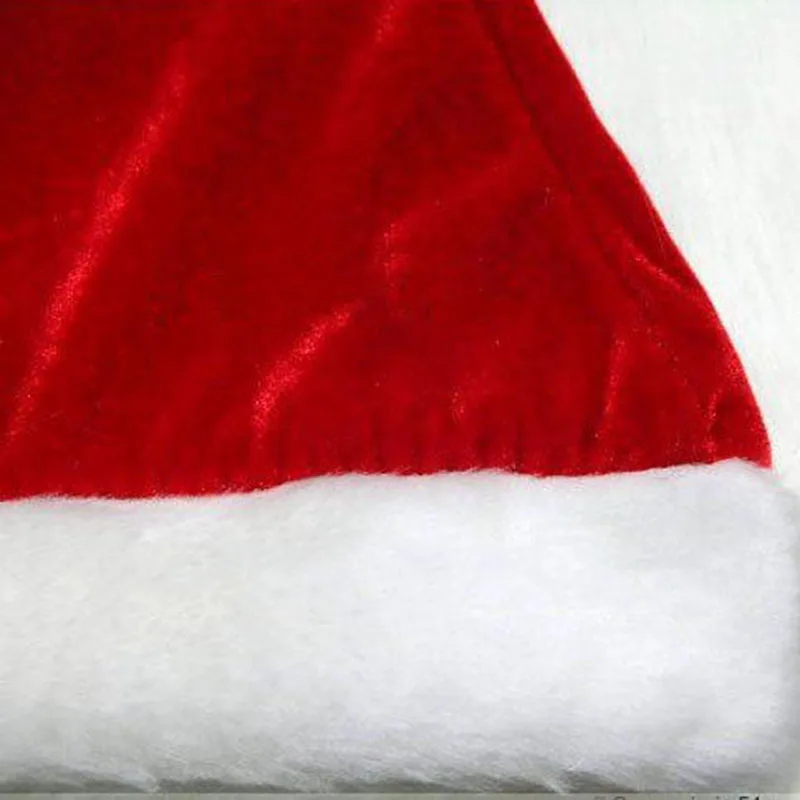 20 шт./партия, высококачественный велюр/Бархатная Рождественская шляпа/Рождественская шляпа, шапка Санта-Клауса, для детей и взрослых