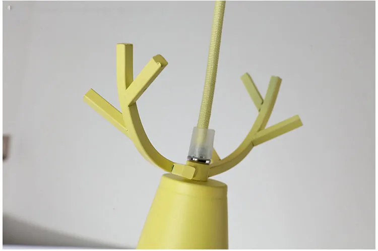 Нордический минимализм подвесной светильник дизайнерский креативный алюминиевые светильники красочный олень искусство лампа детская комната лампа