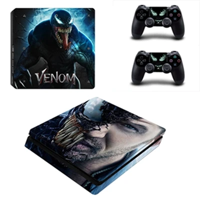 Горячая игра Venom наклейки кожного покрова для Playstation 4 PS4 Slim консоли и контроллеры виниловые наклейки Play Station 4 тонкий защитный чехол - Цвет: YSP4S-2892