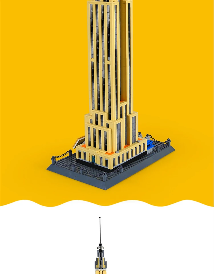 Создатель state building of newyork Развивающие игрушки для детей подарки 3D модель строительные блоки город