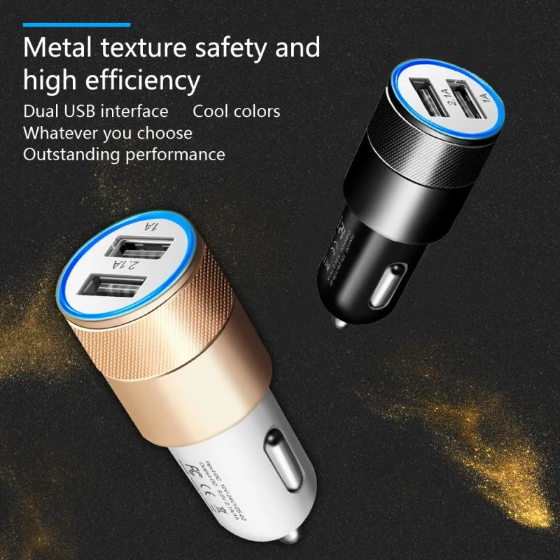 Dual USB Car Charger For Samsung Galaxy Note 9 8 5 A8 A6 A5 S9+ S9 S8 Plus S7 Edge S6 S5 Chargers 5V 2.1A Adapter Charge Cable (8)
