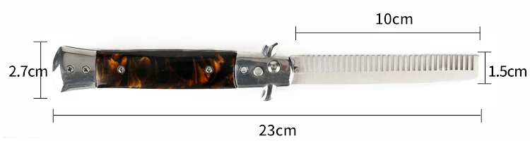 1 шт., автоматические расчески из нержавеющей стали, складной нож, щетки, триммер для волос, расческа, аксессуары, Бабочка, мужской карманный нож, расческа
