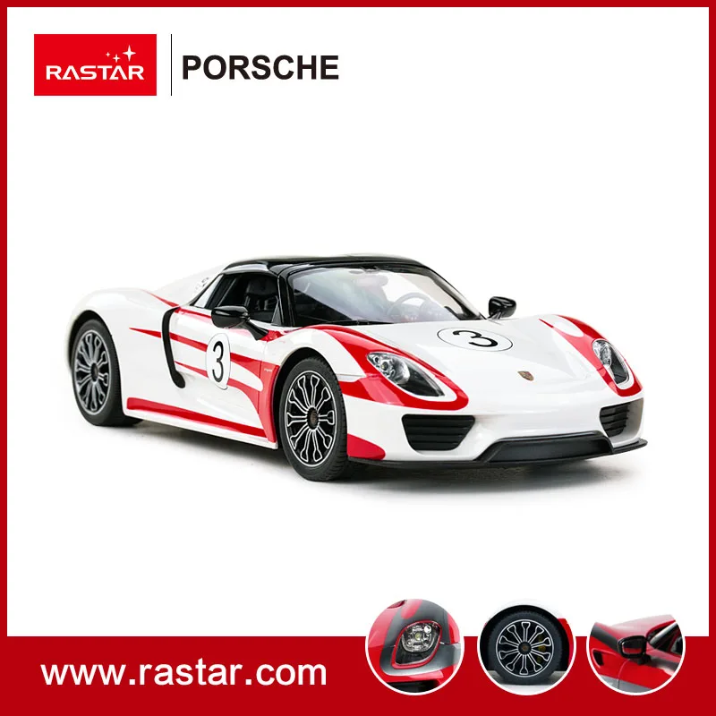 

Rastar Licensed radio control car with usb 1:14 scale PORSCHE 918 Spyder Performance black color repertory 70770