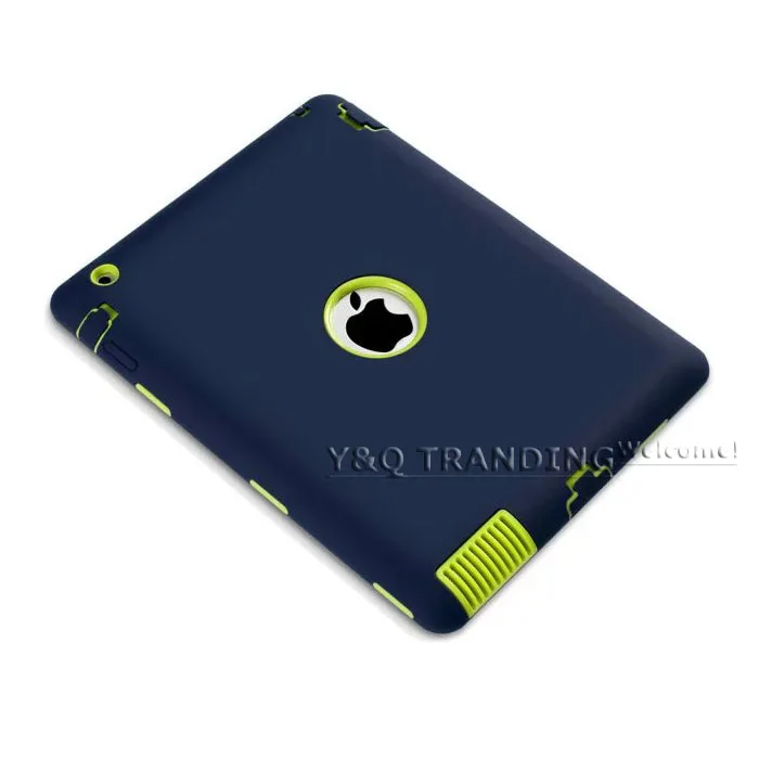 Newest Silicon PC TPU Robert Back Case for Apple iPad 4 3 2 9.7 inch High Quality Protective Smart Cover for iPad2 iPad3 iPad4