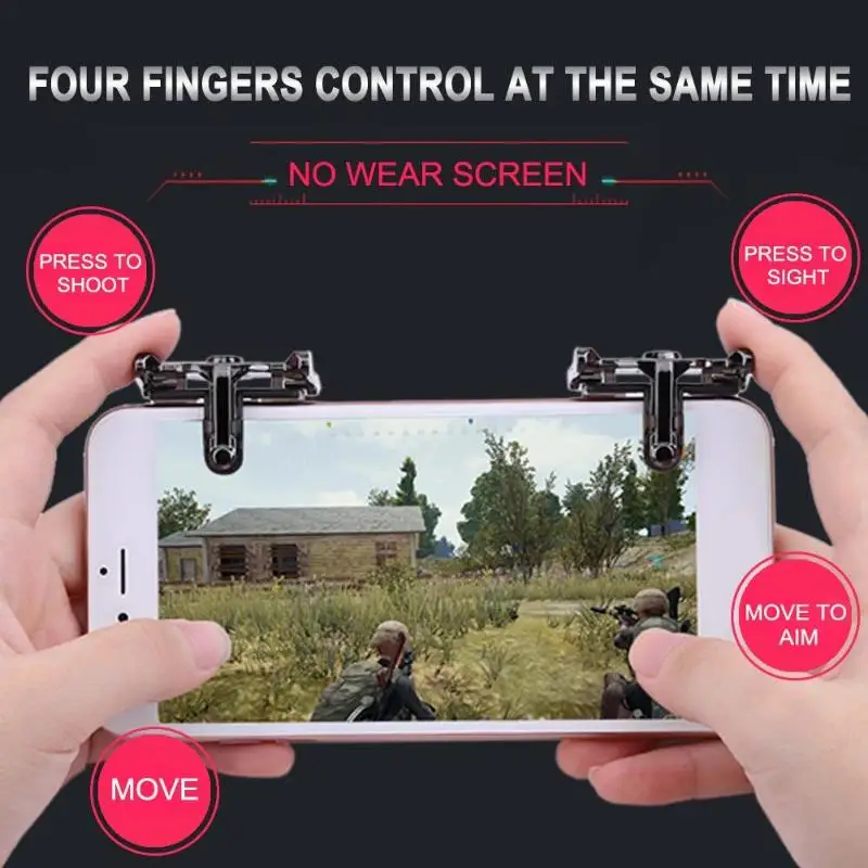 

2pcs Mobile Phone Game Physical Joysticks Game Controller Assist Tools Shooting Games Accessories for PUBG STG FPS TPS Game