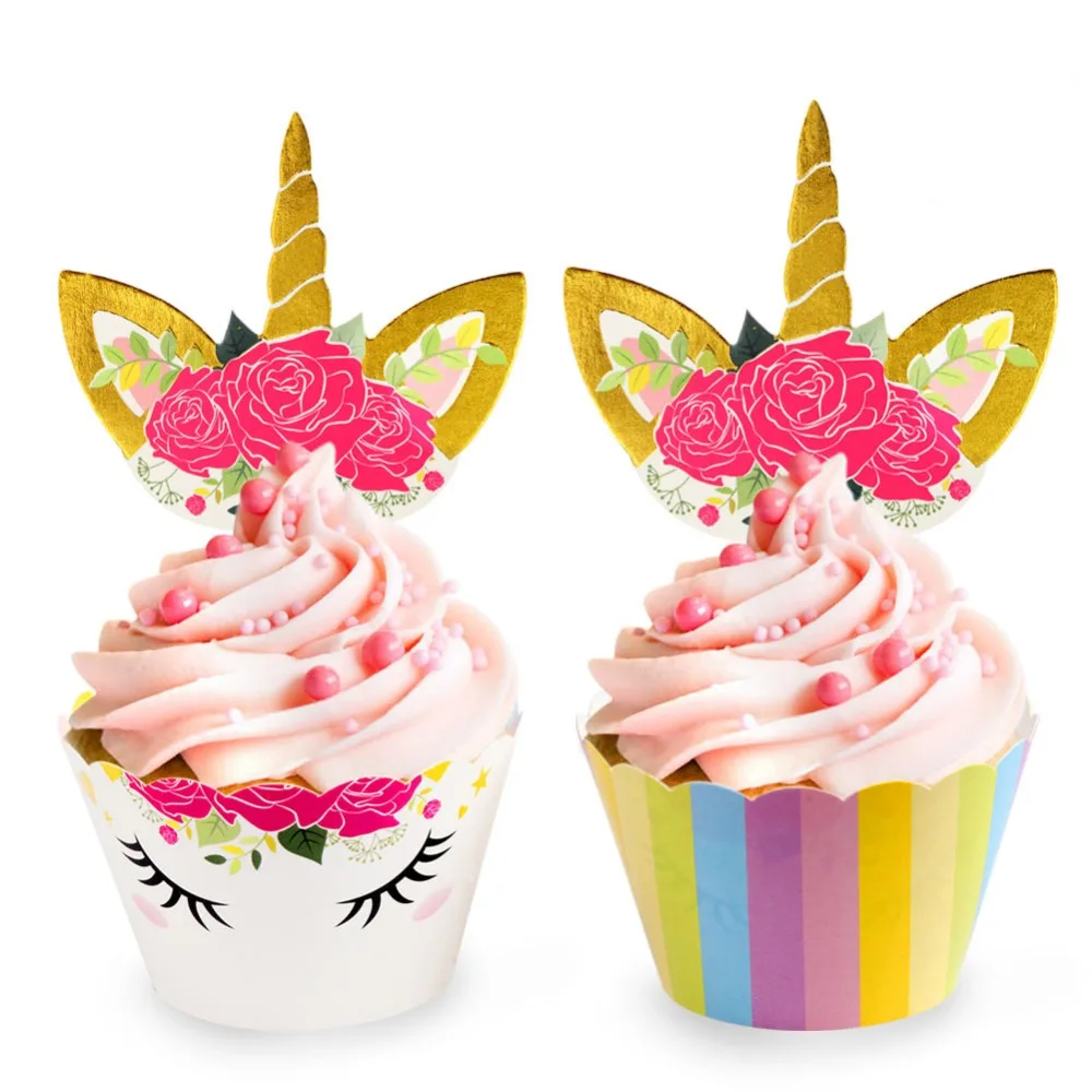 OurWarm Unicorn Party Decoration Unicorn 1st Banner Paper Bags Pillow Cover Unicorn Invitation Card - 32875189418