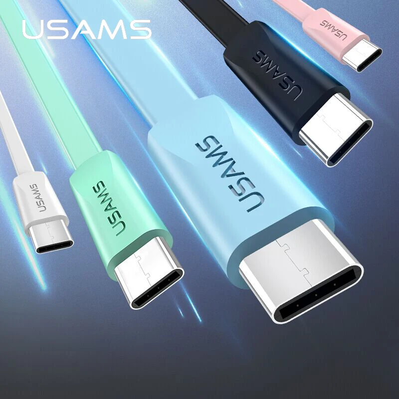 USAMS usb type C кабель для быстрой зарядки Usb C кабель для передачи данных type-C зарядное устройство для телефона samsung S9 S8 Note 9 8 pocophone F1 Xiaomi Mi 8 6