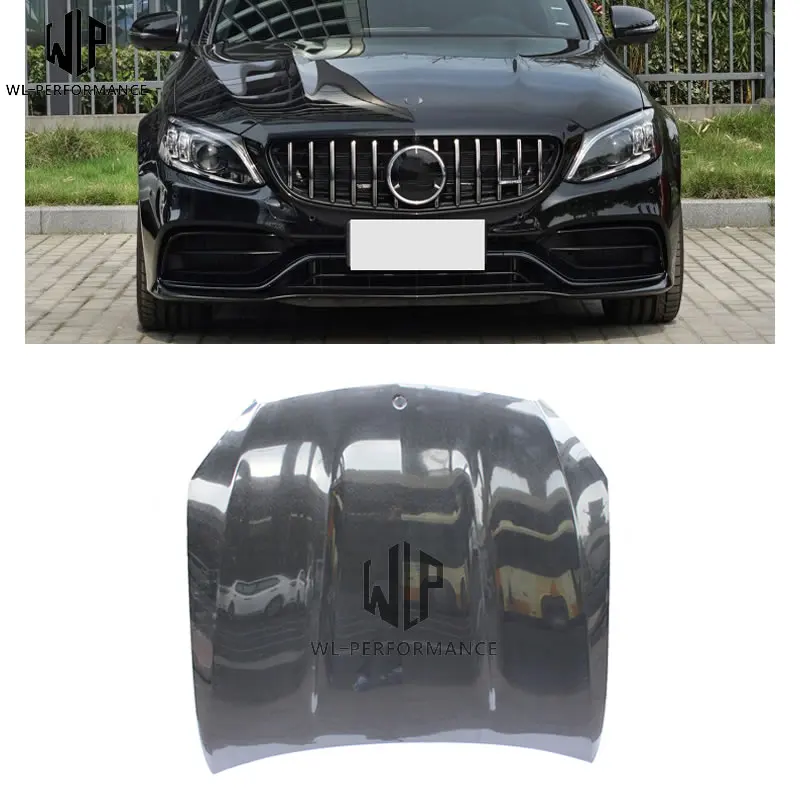 

C Class Carbon fiber engine hood cover bonnet hoods with Car body kit for Mercedes Benz W205 15-UP Car styling use