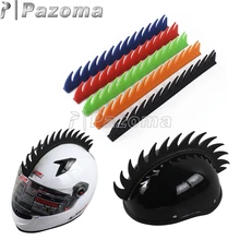 Dirt Bike Casco Autoadesivi Delle Decalcomanie Spike Striscia BMX Mohawk Racing Caschi Da Moto Autoadesivo di Gomma 3 M Rosso Verde Nero Arancione blu