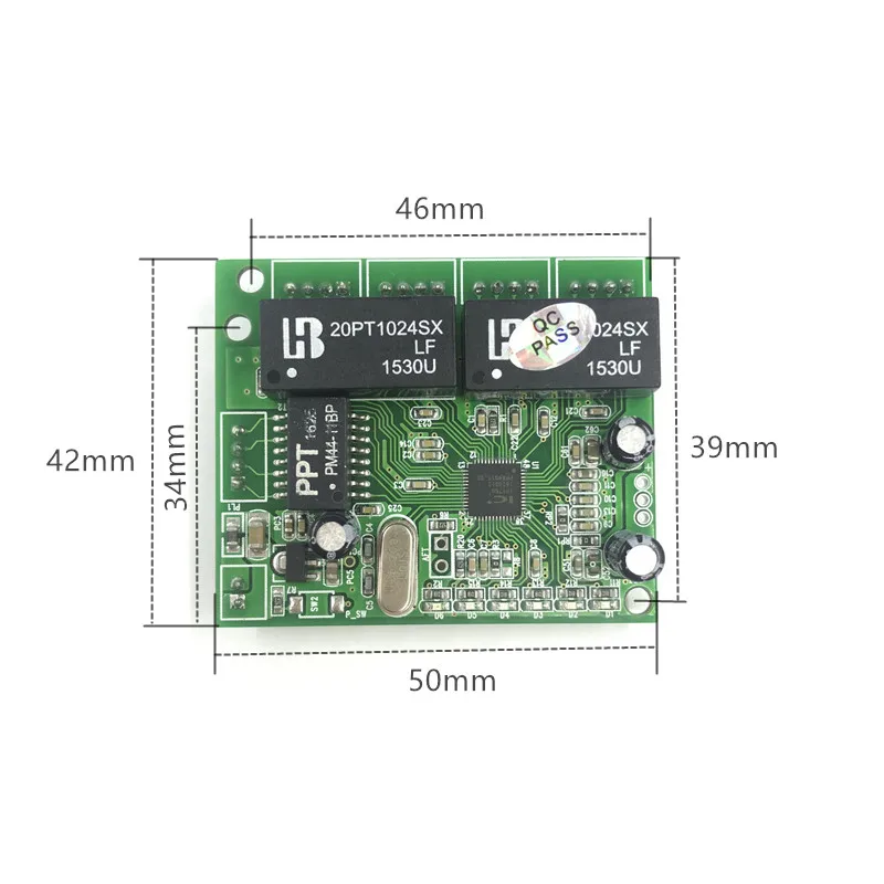 Мини pbcswitch модуль управления воспроизведением oem модуль мини Размер 3/4/5 сетевые порты коммутаторы печатной платы мини-модуль-коммутатор 10/100 Мбит/с - Цвет: 5 port 5