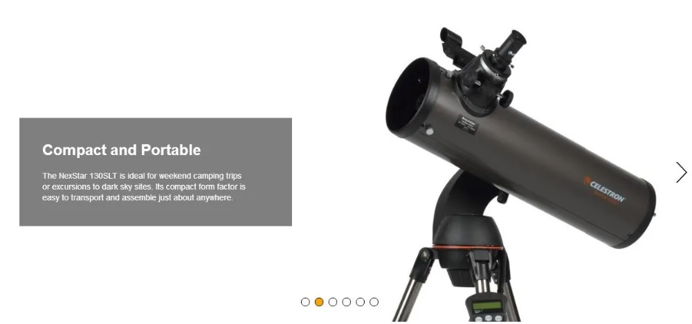 Компьютеризированный астрономический телескоп Celestron NexStar 130SLT Mak(черный)(обновлен