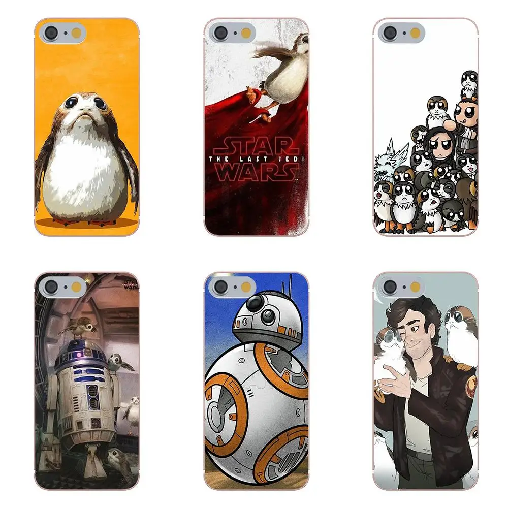 Мягкий ТПУ чехол для мобильного телефона Star Wars The Last Jedi Porgs Galaxy Alpha Core Prime Note 4 5 8 S3 S4 S5