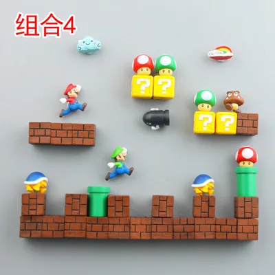 Fashion Super Mario Bros. Game DIY Fridge Magnets Refrigerator Message Sticker Girls Boys Kids Toys Birthday Decoration Gift - Цвет: LZ907